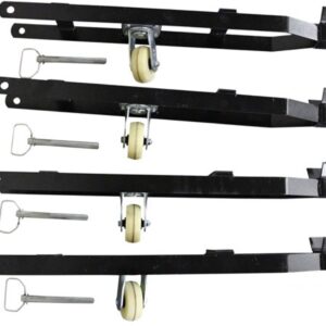 Heavy-duty Wheel kit for 4-post parking lift — set of four wheels and mounting hardware to make your lift mobile. Compatible with most 4-post parking lifts.