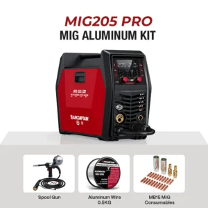 Arccaptain MIG205 Pro Gas MIG Welder Stainless Steel Multi Process Machine MIG Aluminum Kit